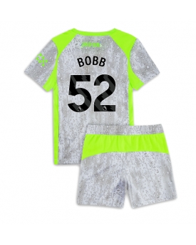 Manchester City Oscar Bobb #52 Maglia Gara Terza Repliche 2025-26 Bambino Maniche Corte